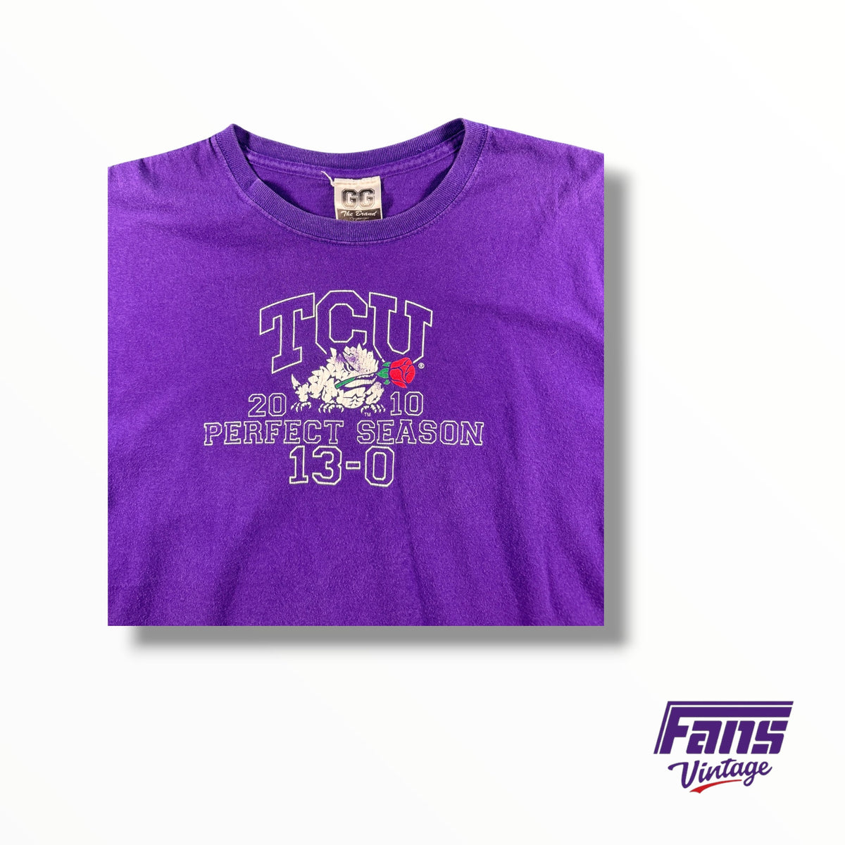 Vintage TCU Rose Bowl Perfect Season Graphic Tee