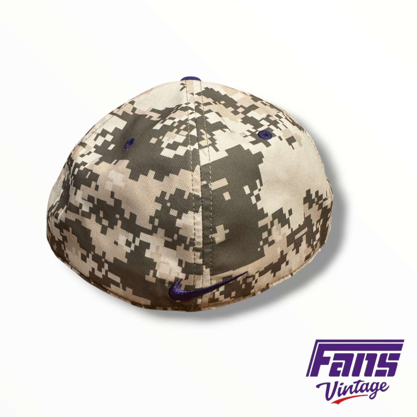 TCU Baseball Team-Issued Nike Military Digi Camo Fitted Hat