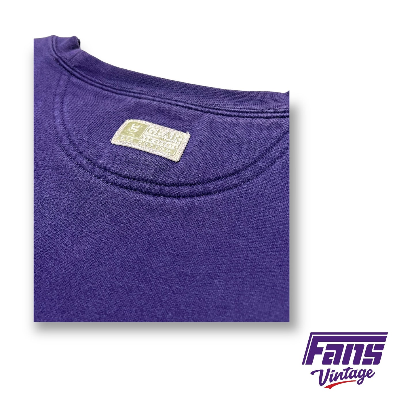 RAD! Vintage TCU Sweater with cute printed patch logo - BUTTERY soft and ultra cozy!