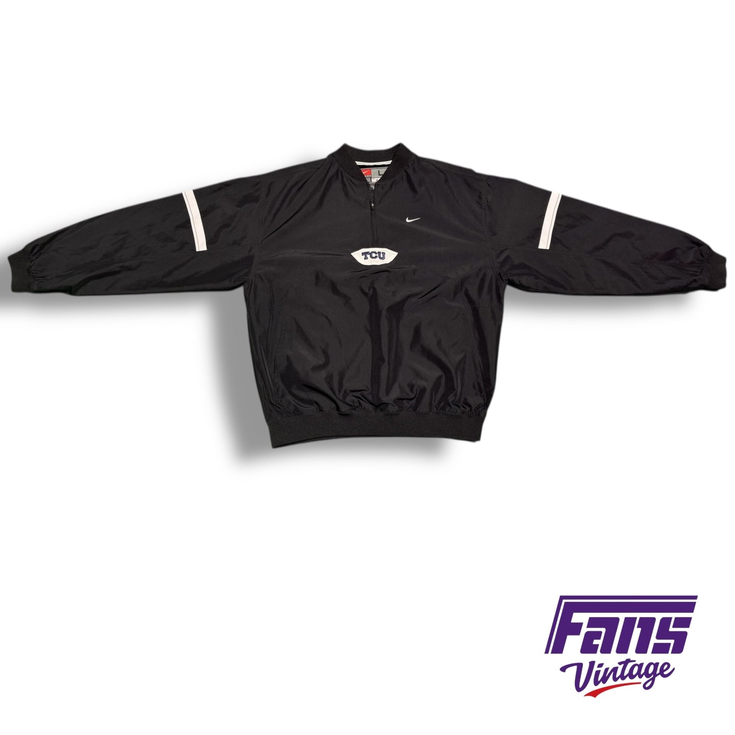 Vintage TCU Y2K Era - Nike Team Issued Quarter Zip Pullover