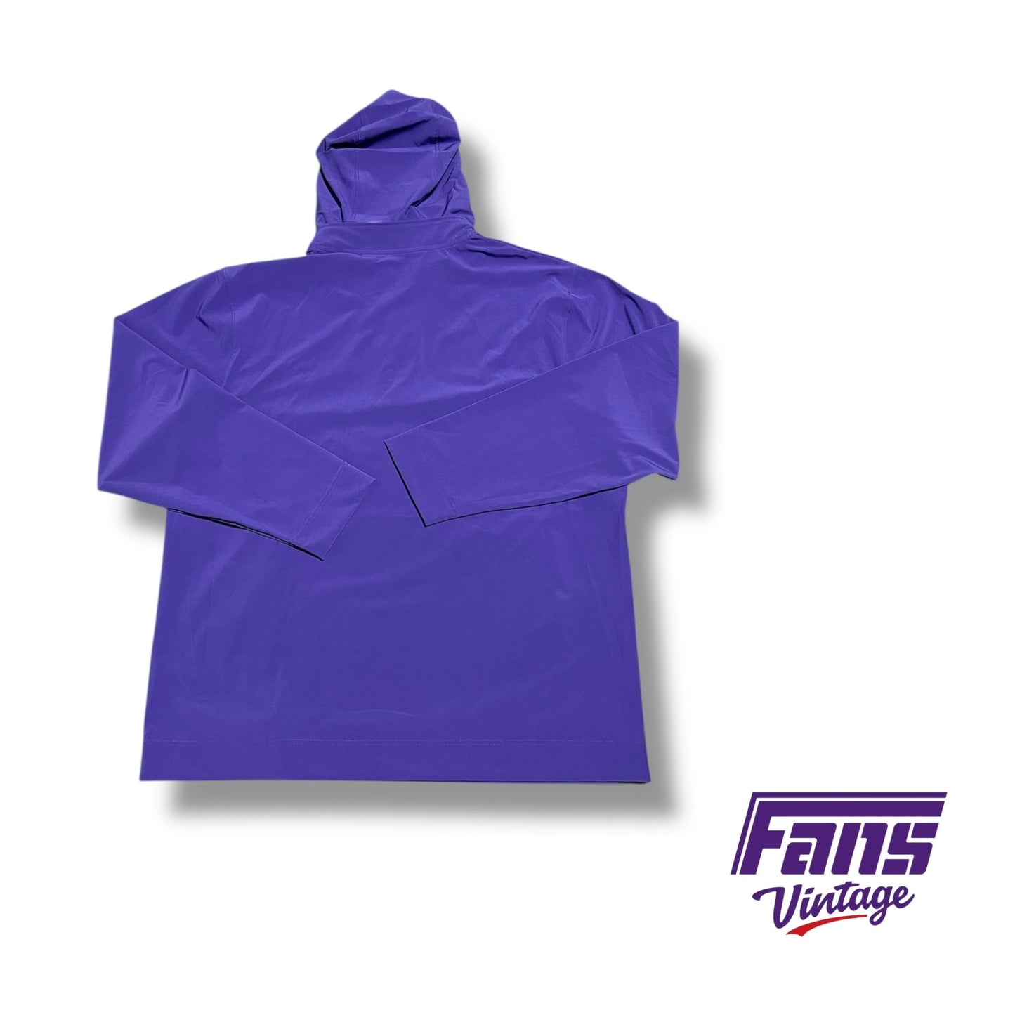 TCU Nike Team‑Issued Purple 1/4‑Zip with Hideaway Hood