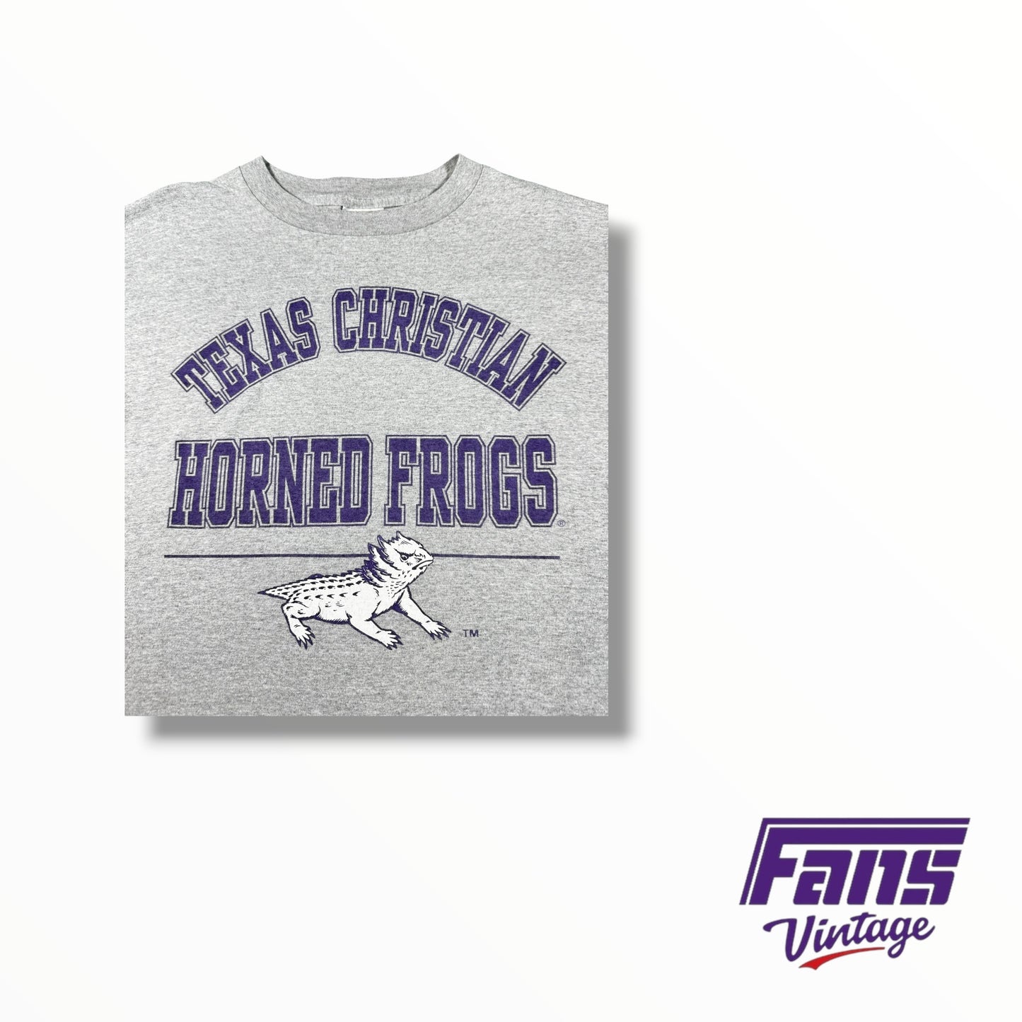 Vintage Texas Christian Horned Frogs Tee with old school logo