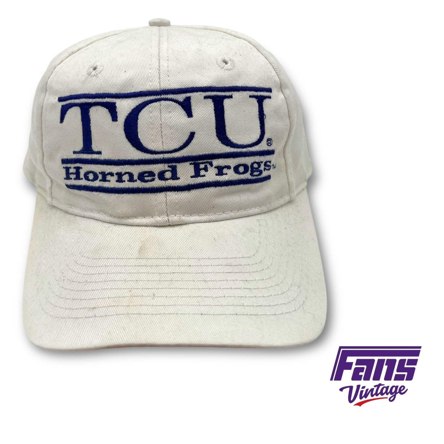 TCU Vintage 90s “The Game” Snap Back Hat - Distressed Party Beater Vibe With Throwback Split Bar Logo
