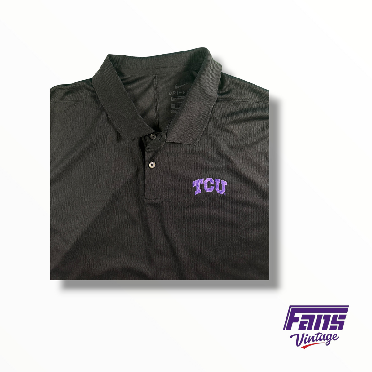 TCU Team Issued Nike Dri-Fit Blackout Polo