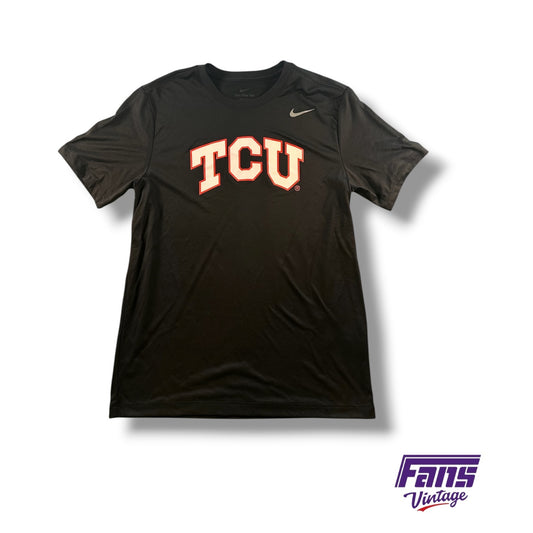 TCU Basketball Team Custom Nike Tee With Unique Red Outline Logo