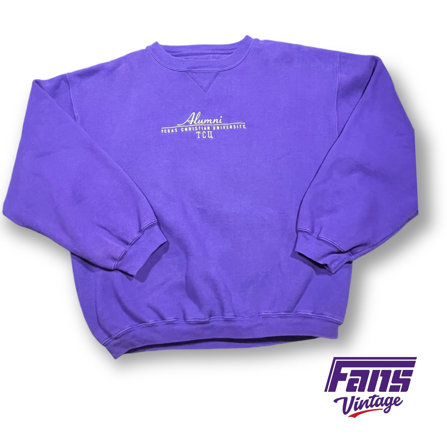 RARE! Vintage TCU Alumni Crewneck Sweater with gorgeous embroidery! Buttery Soft!