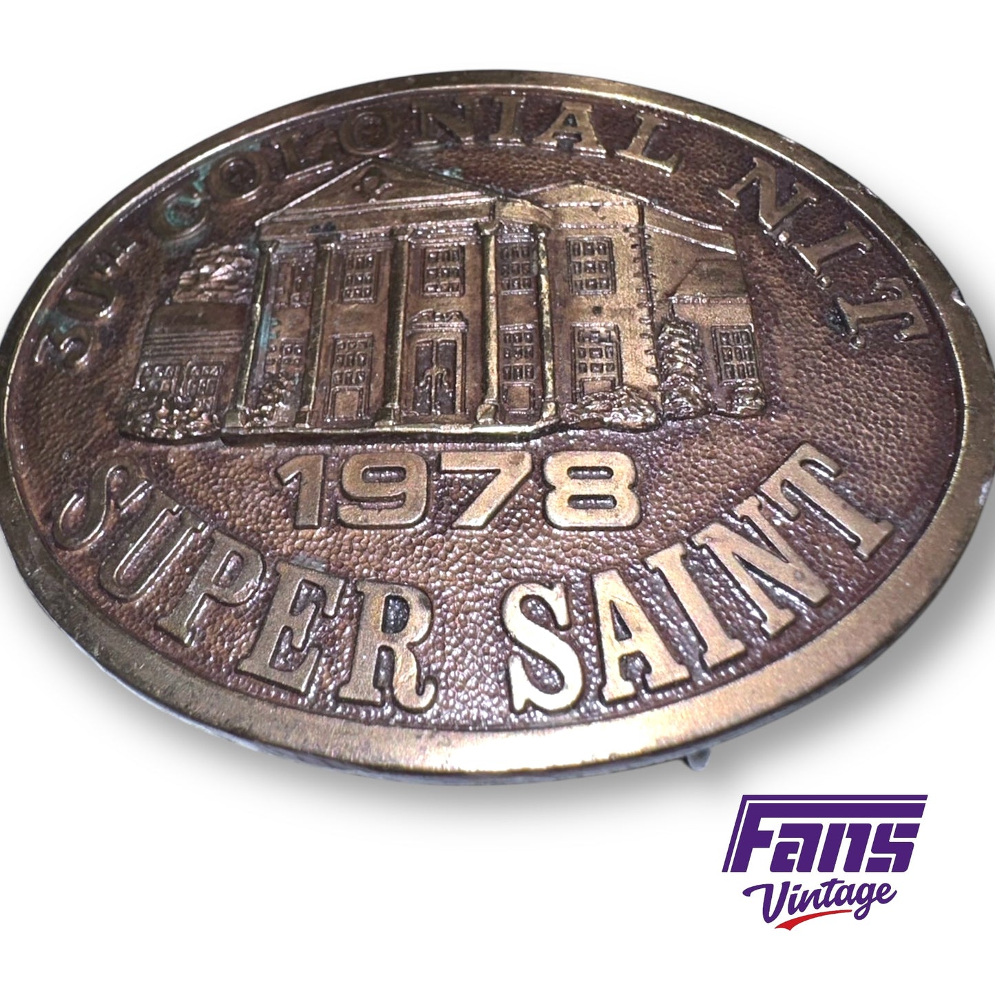 Vintage 1978 Colonial Country Club “Super Saint” Colonial NIT Golf Tournament Levi Strauss Donor Belt Buckle