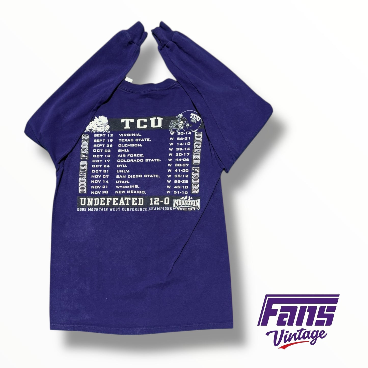Vintage 2009 TCU Football Mountain West Conference Championship Long Sleeve Shirt