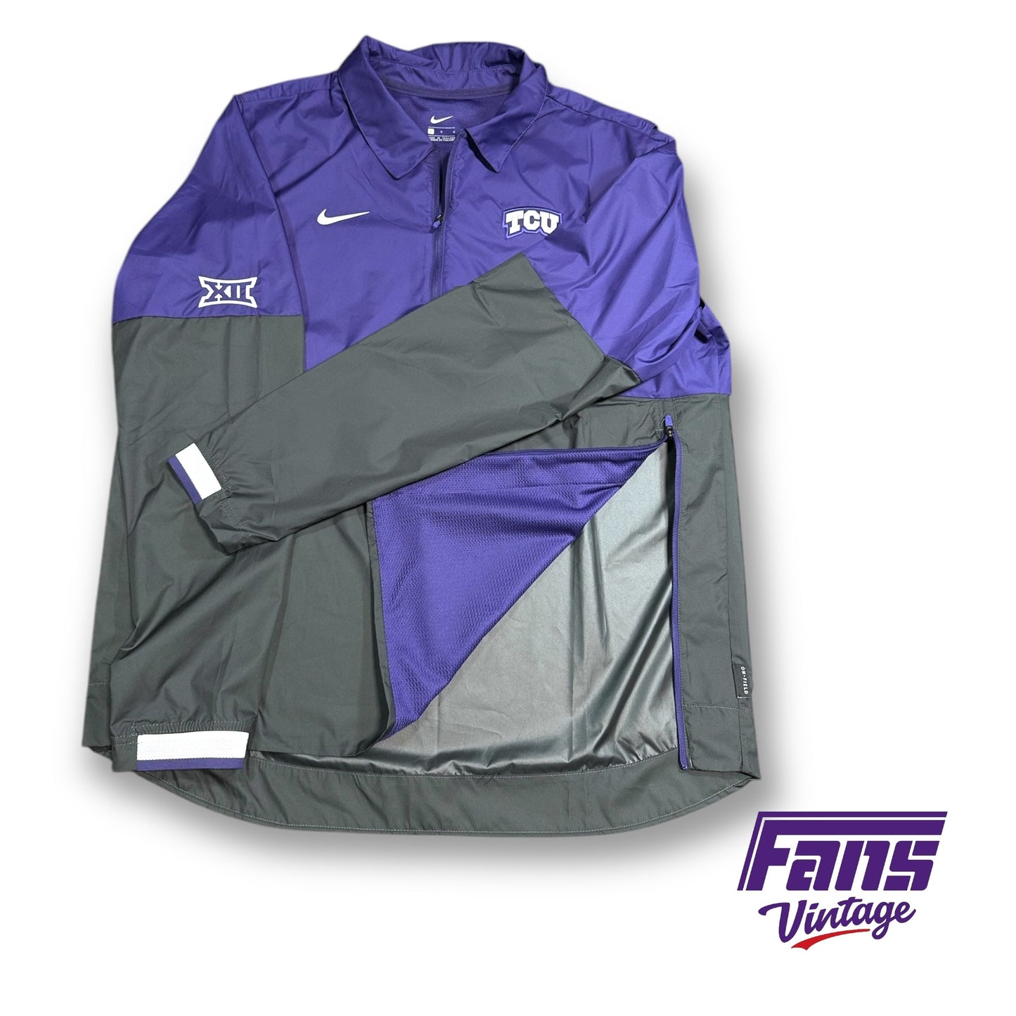 TCU Football On-Field Nike Half Zip Pullover Outerwear