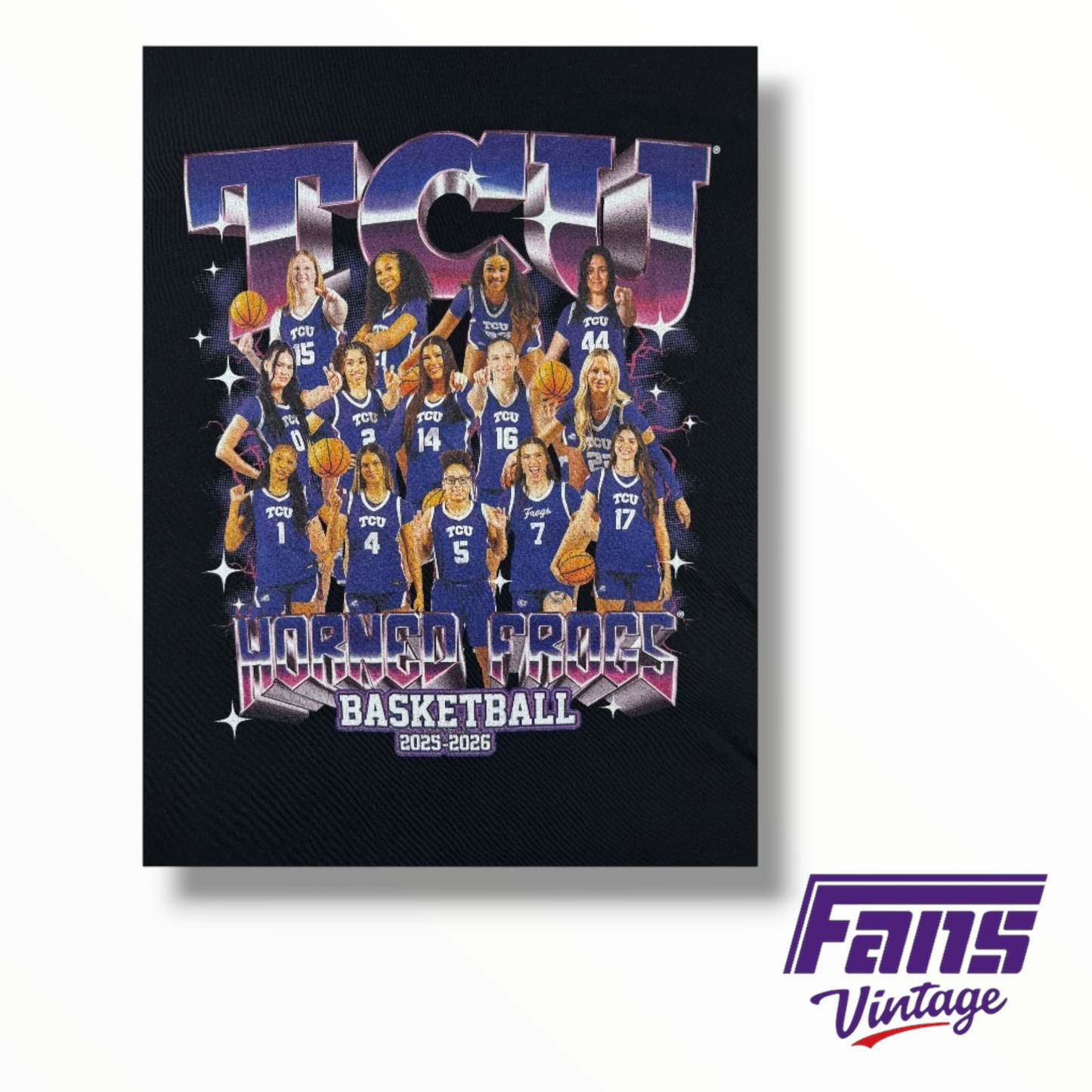 TCU Women’s Basketball Team Custom Streetwear Style 2025-2026 Team Graphic Tee