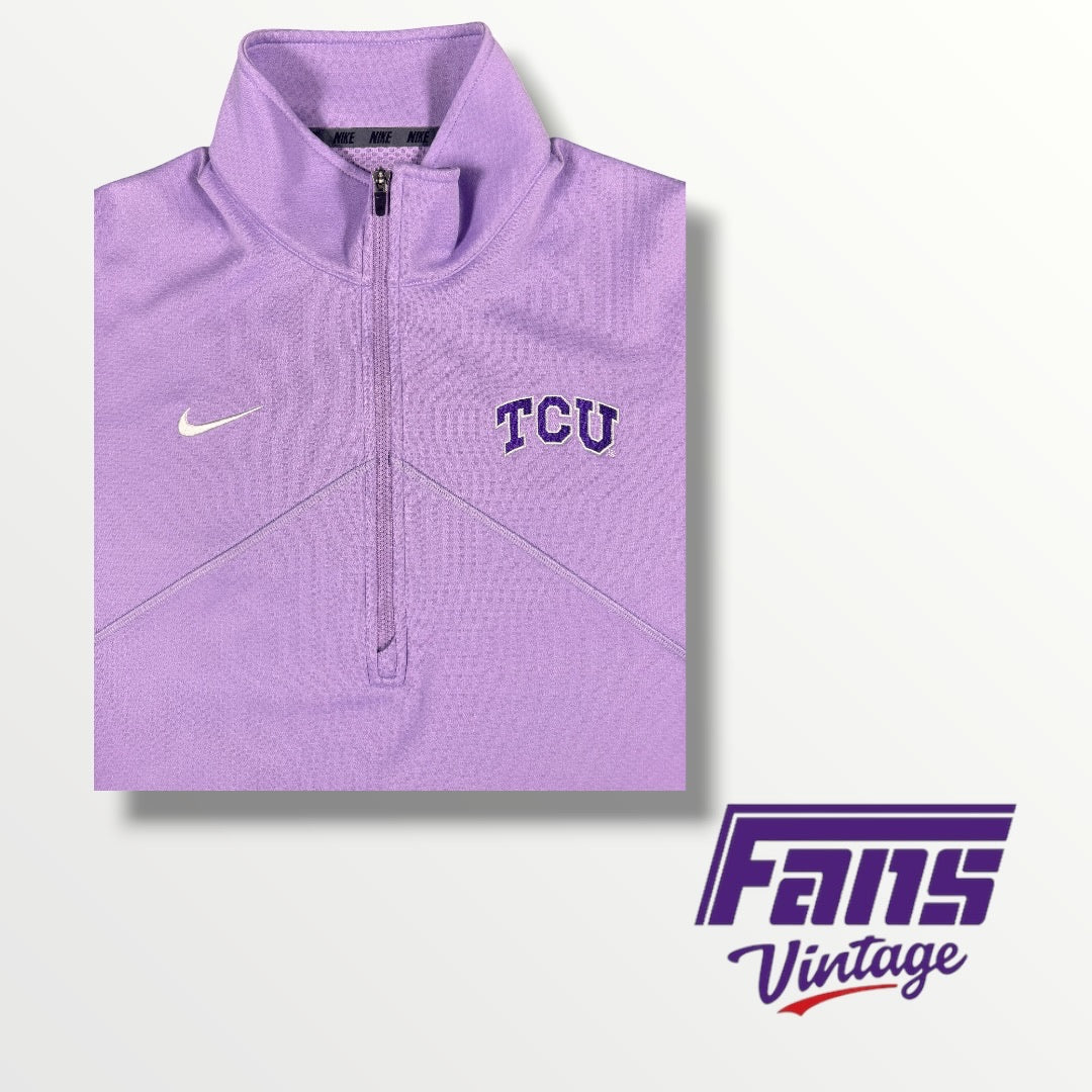 TCU Womens Basketball Coach’s Nike Lavender Quarterzip Pullover