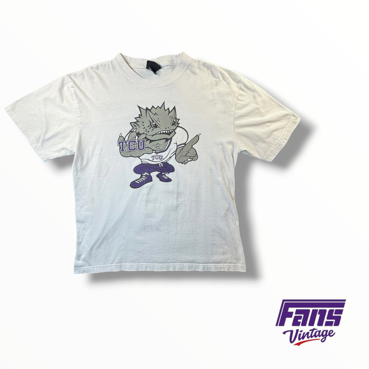 Vintage TCU Double Sided Classic Frog And Fight Song Graphic Tee