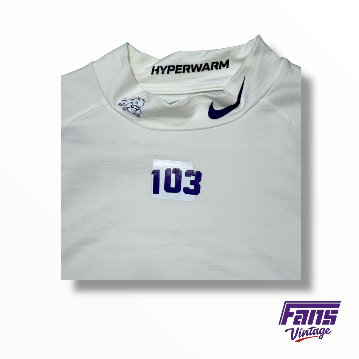 TCU Nike football team issued compression thermal cutoff shirt