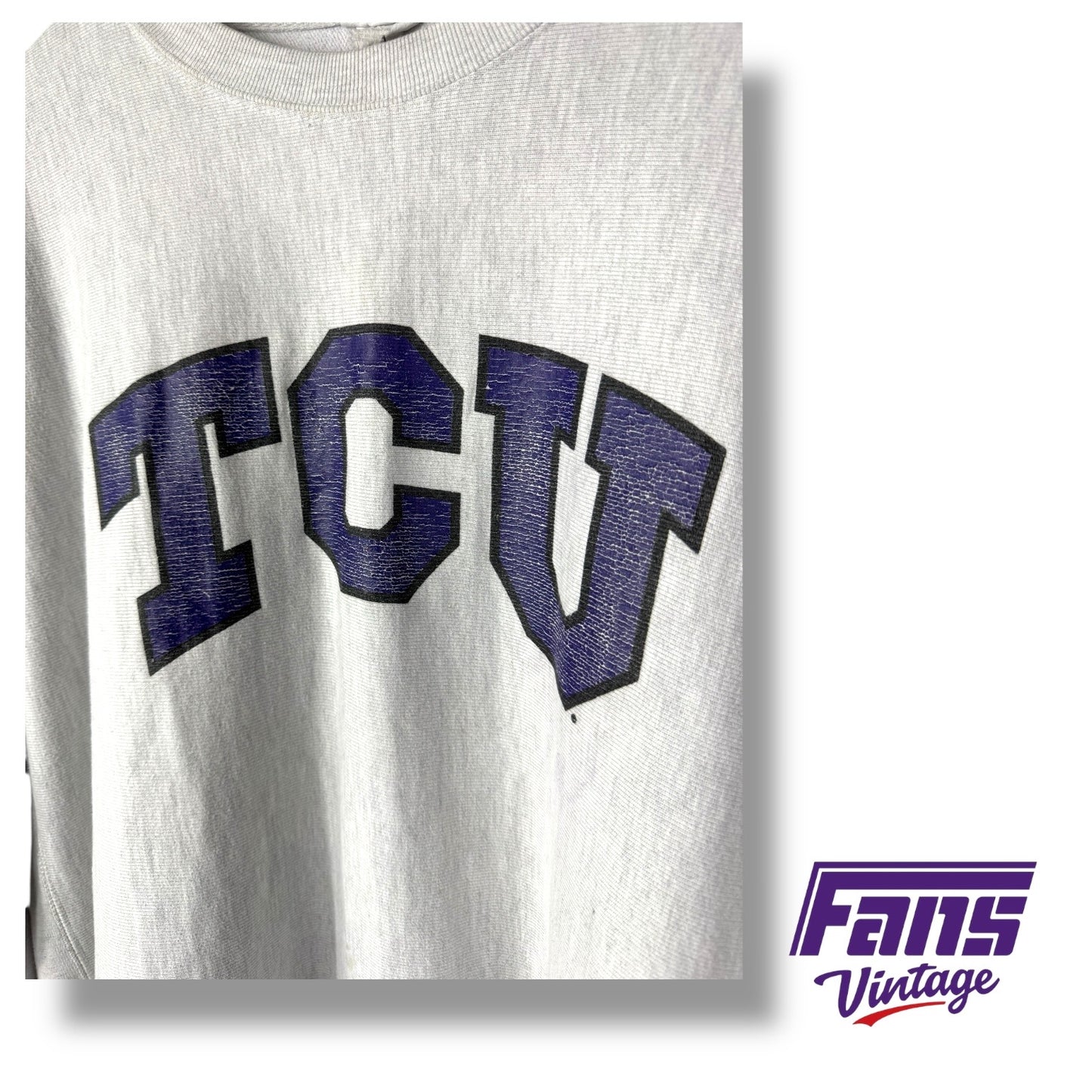TCU Vintage 90s Champion Reverse Weave Crewneck Sweatshirt
