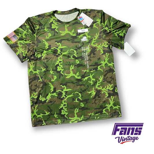 TCU Football Team Issue Veteran’s Day Nike Drifit Camo Shirt