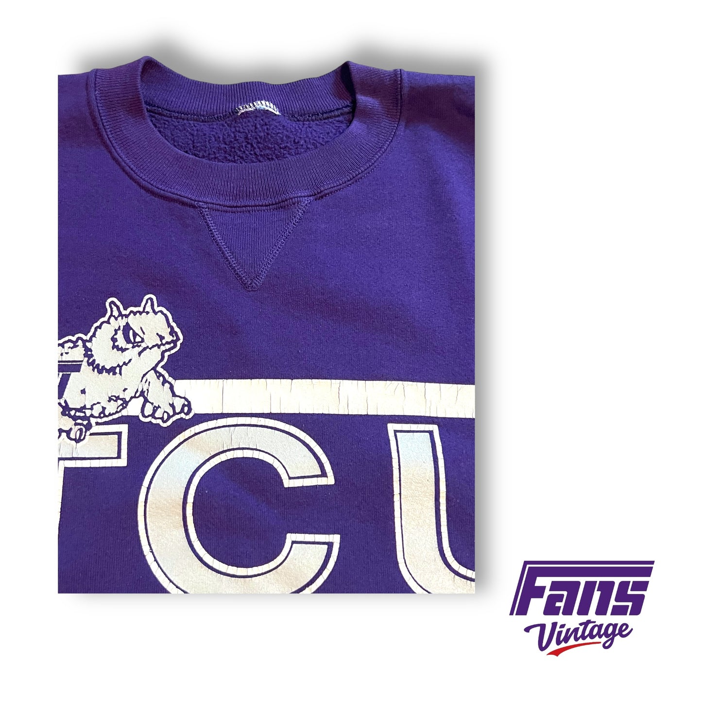 90s Vintage TCU Flying T Throwback Frog Crewneck Sweater