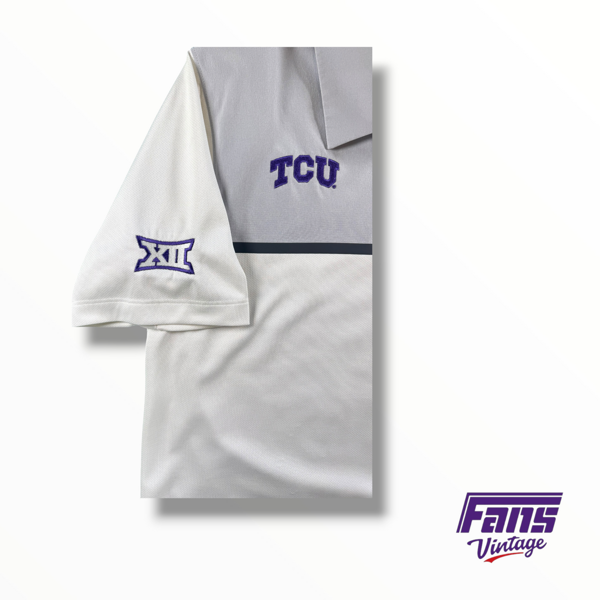 TCU Team Issued Nike White Polo