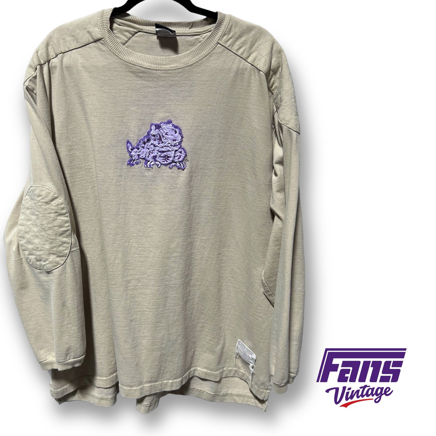 RARE! Y2K Vintage TCU throwback football jersey style sweatshirt - awesome details!
