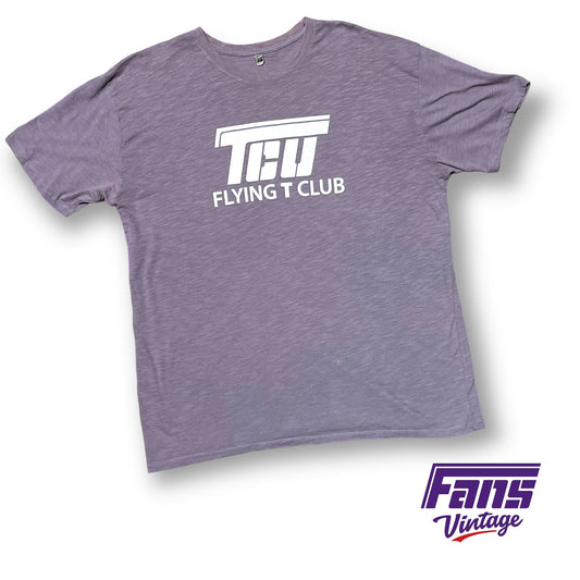 TCU Football Player Issue Bleached Out Flying T Club Shirt
