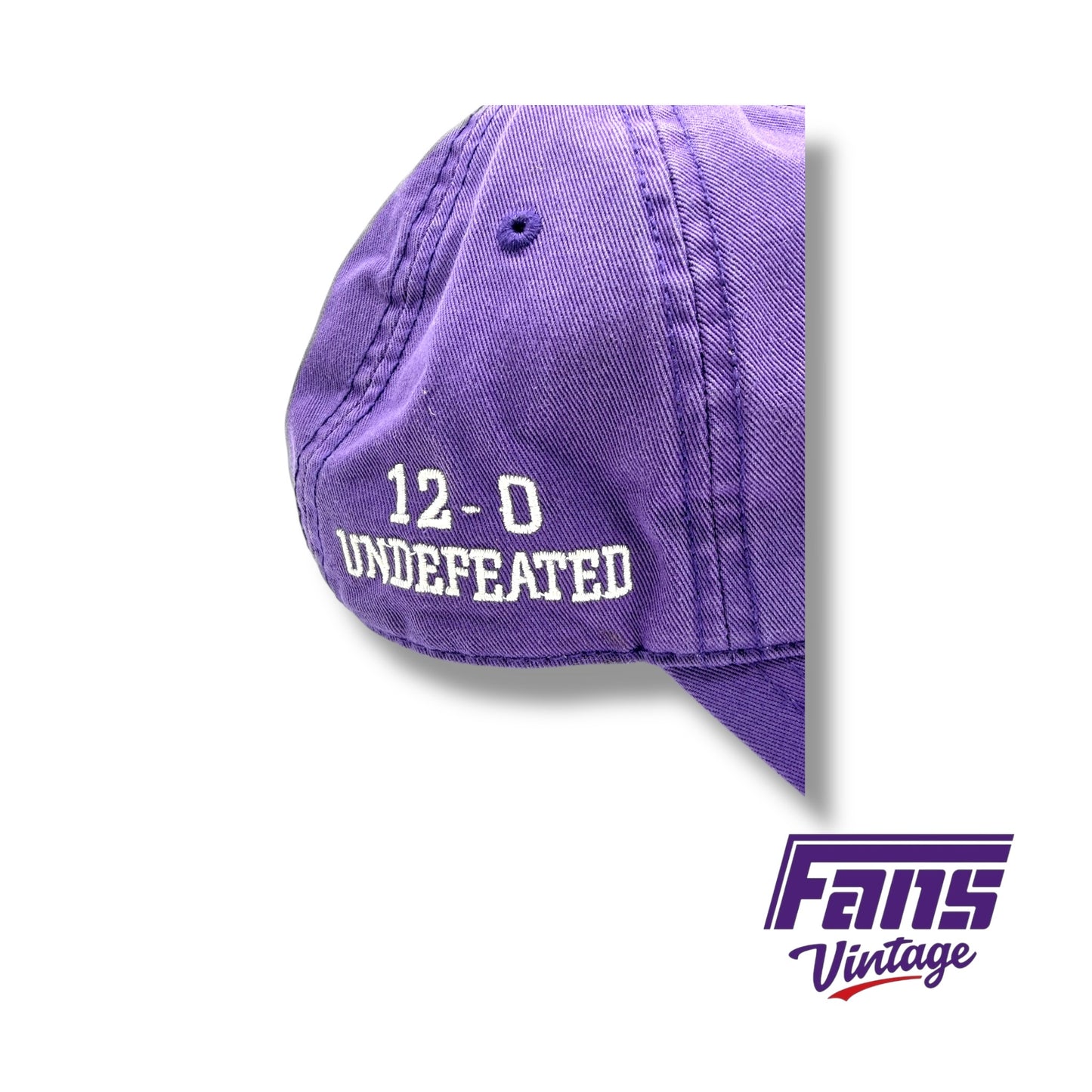 TCU 2009 MWC Champions dad style hat with embroidered lettering and raised TCU logo