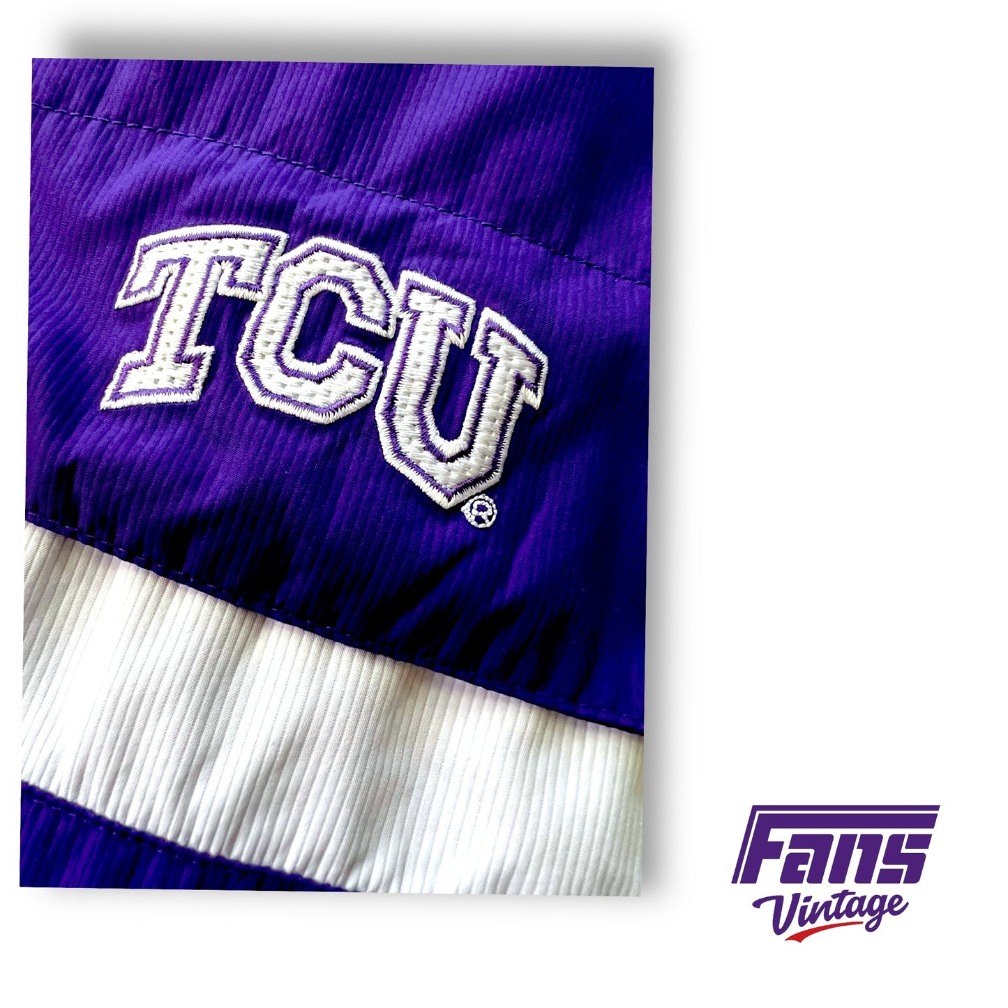 Sick Y2K Vintage TCU Team Issue Nike Quarterzip Pullover with insane details!