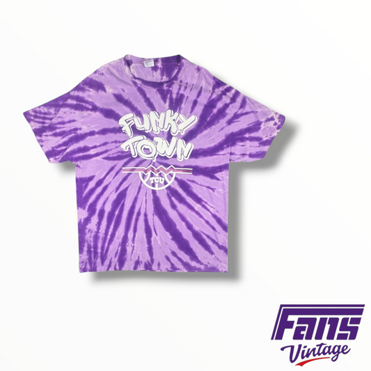 Rad Throwback Style TCU Tie Dye “Funky Town” Tee