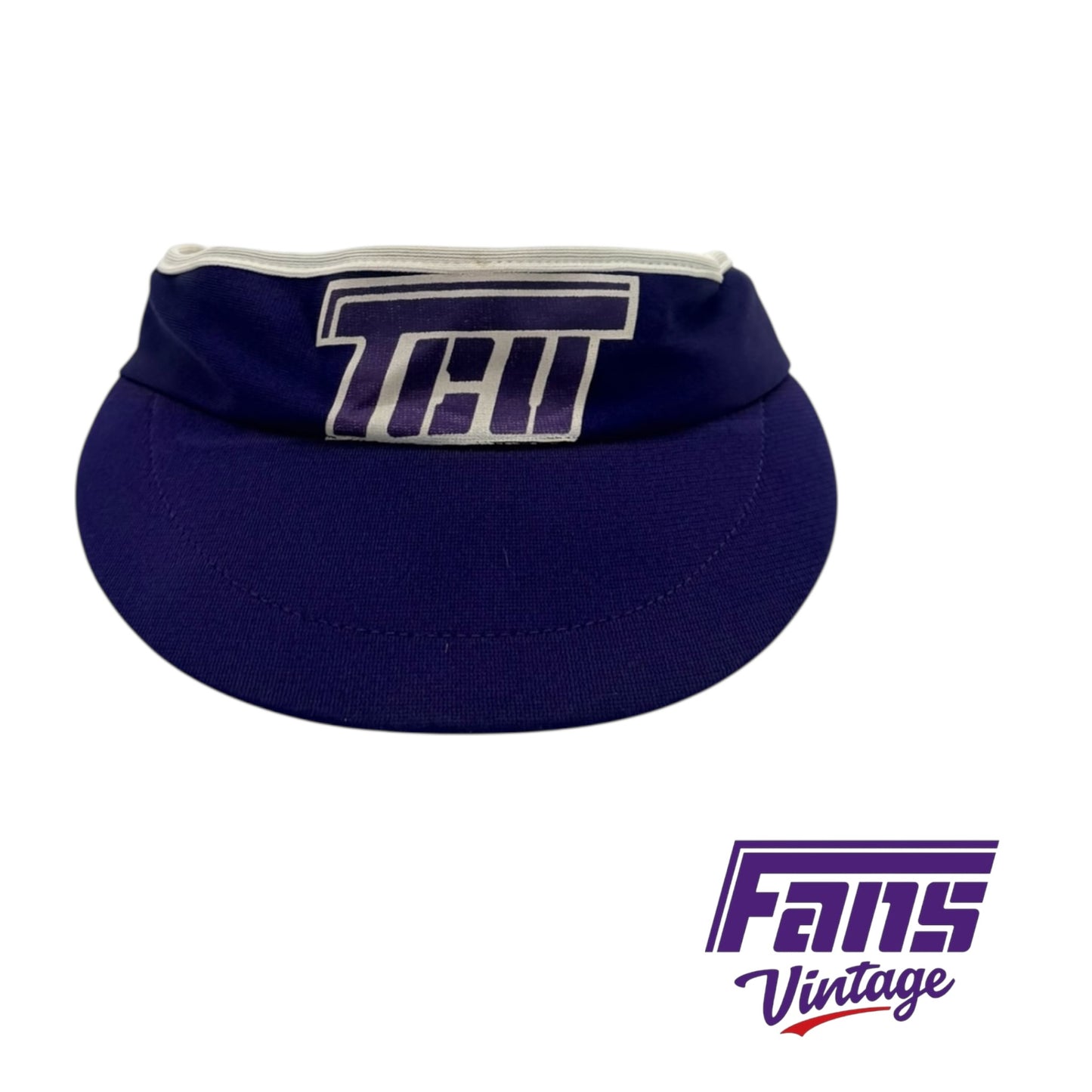 RARE! Vintage TCU ‘Flying T’ visor with unique logo appliqué