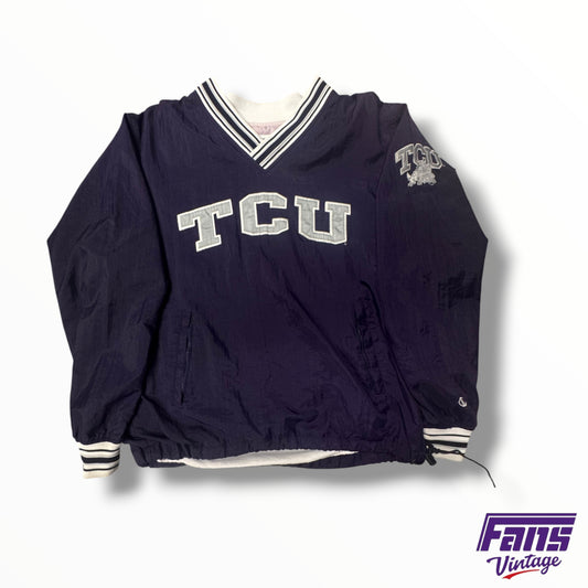 Y2K Vintage TCU Windbreaker Style Champion Pullover with Premium Details
