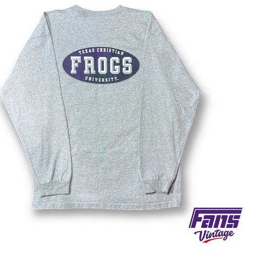 Vintage TCU Long Sleeve Shirt - Thick and Cozy with double sided graphics