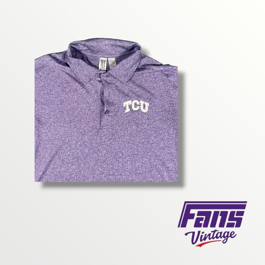 TCU Collared Shirt with Embroidered Logo and Breathable Material