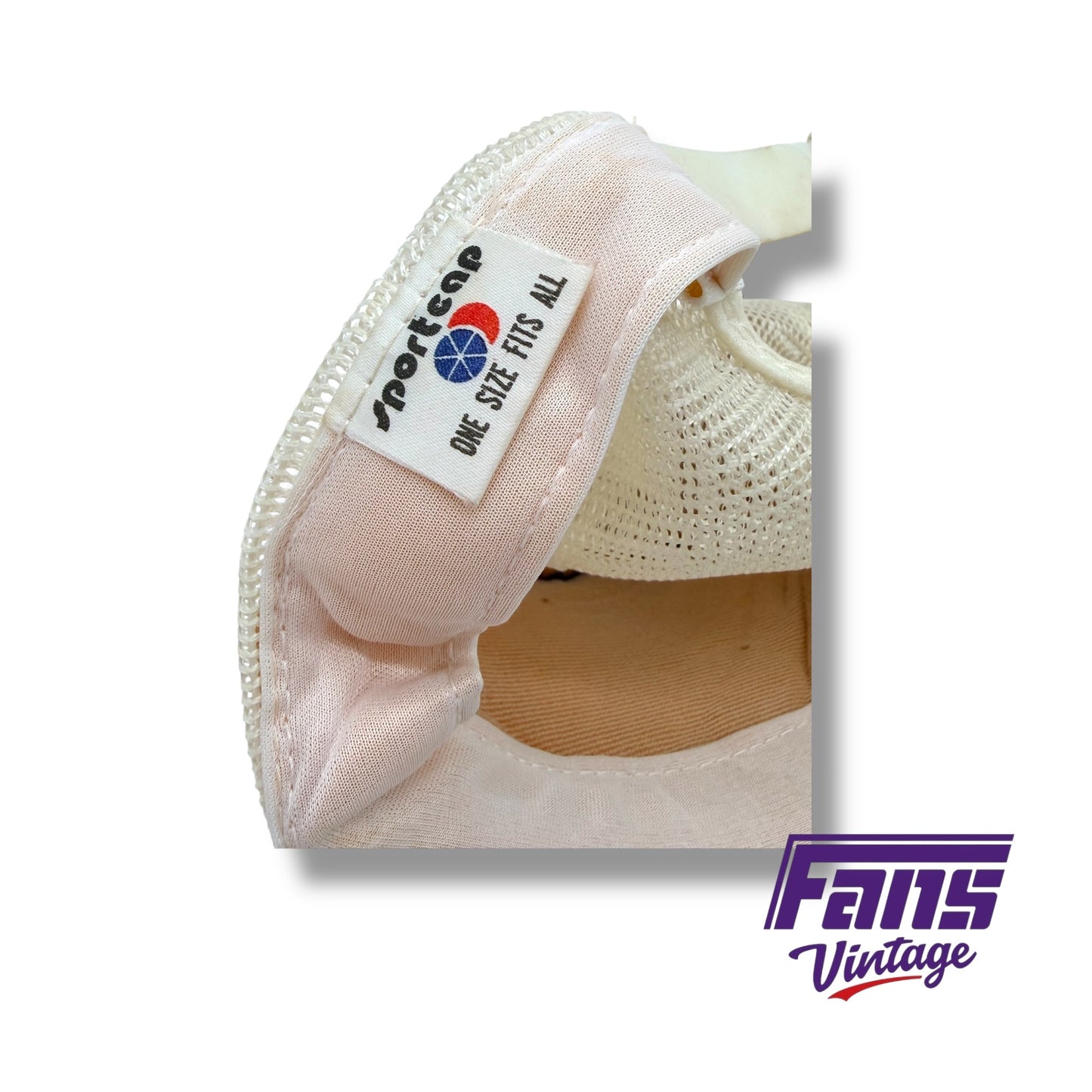 RARE! 1970s Vintage TCU Horned Frogs Flying T Logo SnapBack Trucker Hat