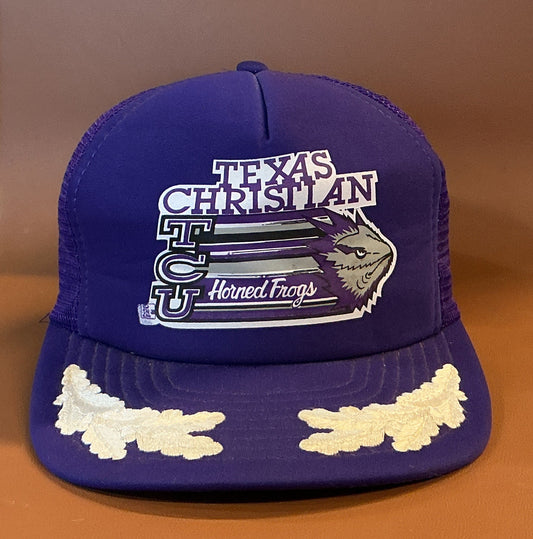 Vintage TCU Late 80s Early 90s Snapback Hat