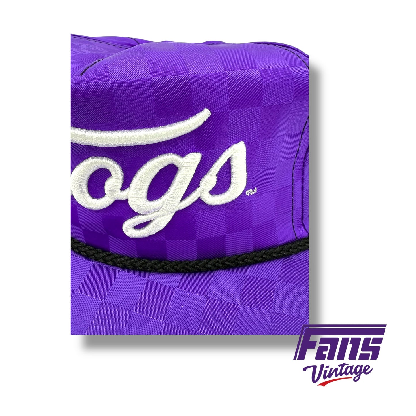 Fans Originals “Frogs” Script Logo 90s Vintage Soccer Style Checkered Rope Hats