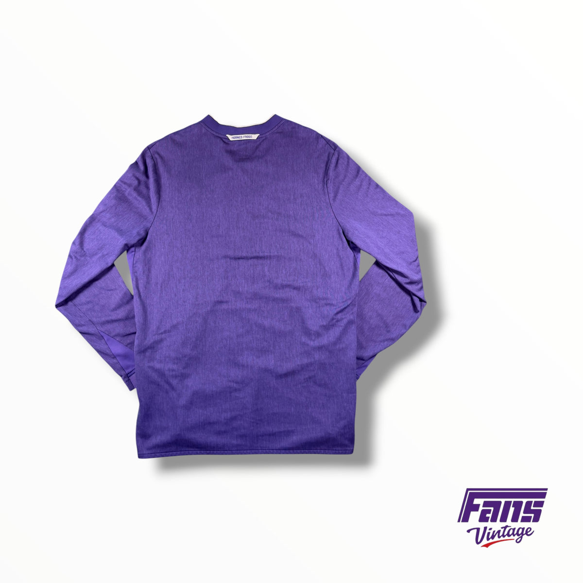 TCU Football Sideline Nike Long Sleeve Purple Quarter Zip Pullover