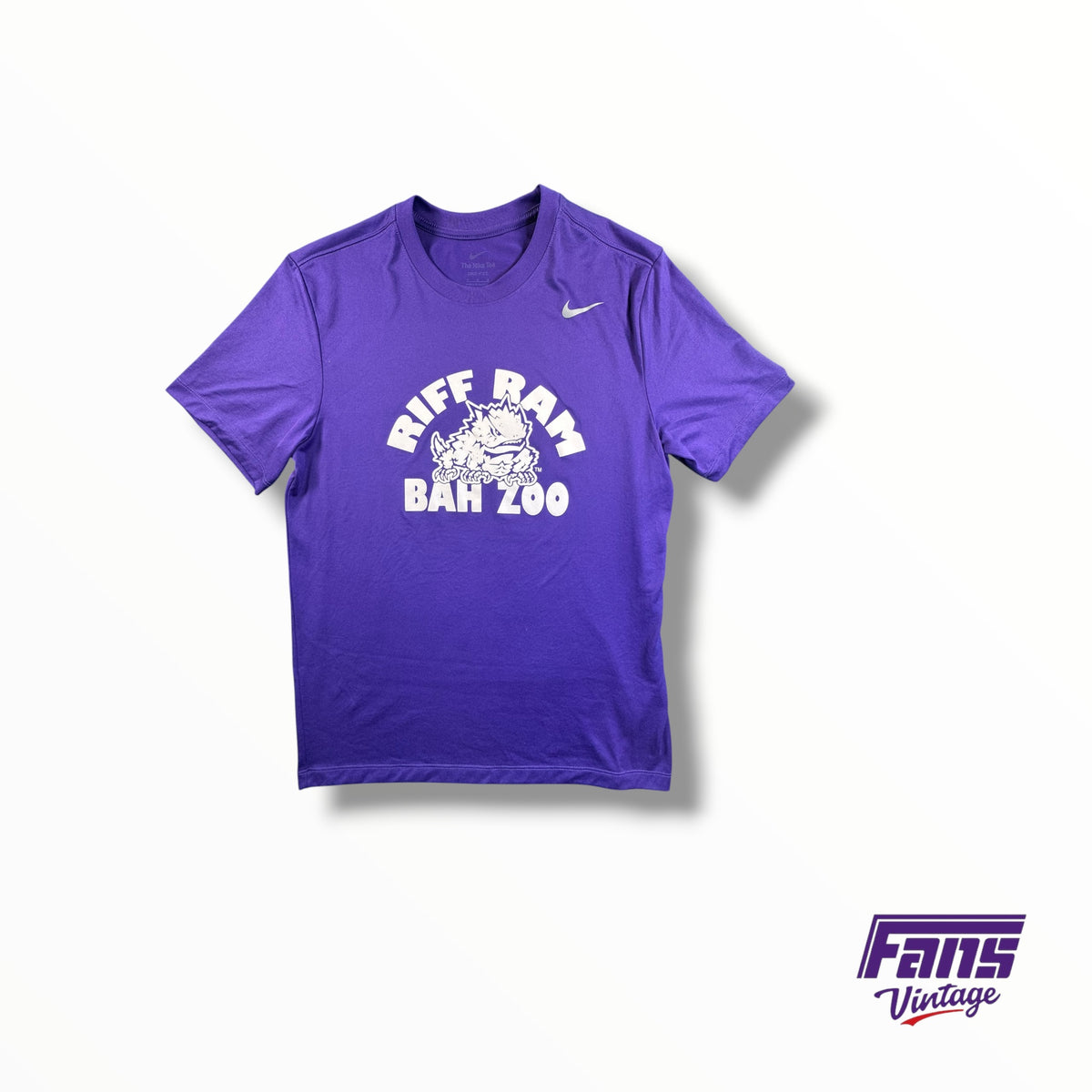 TCU Nike Team Issued ‘Riff Ram Bah Zoo’ Tee with Horned Frog Logo