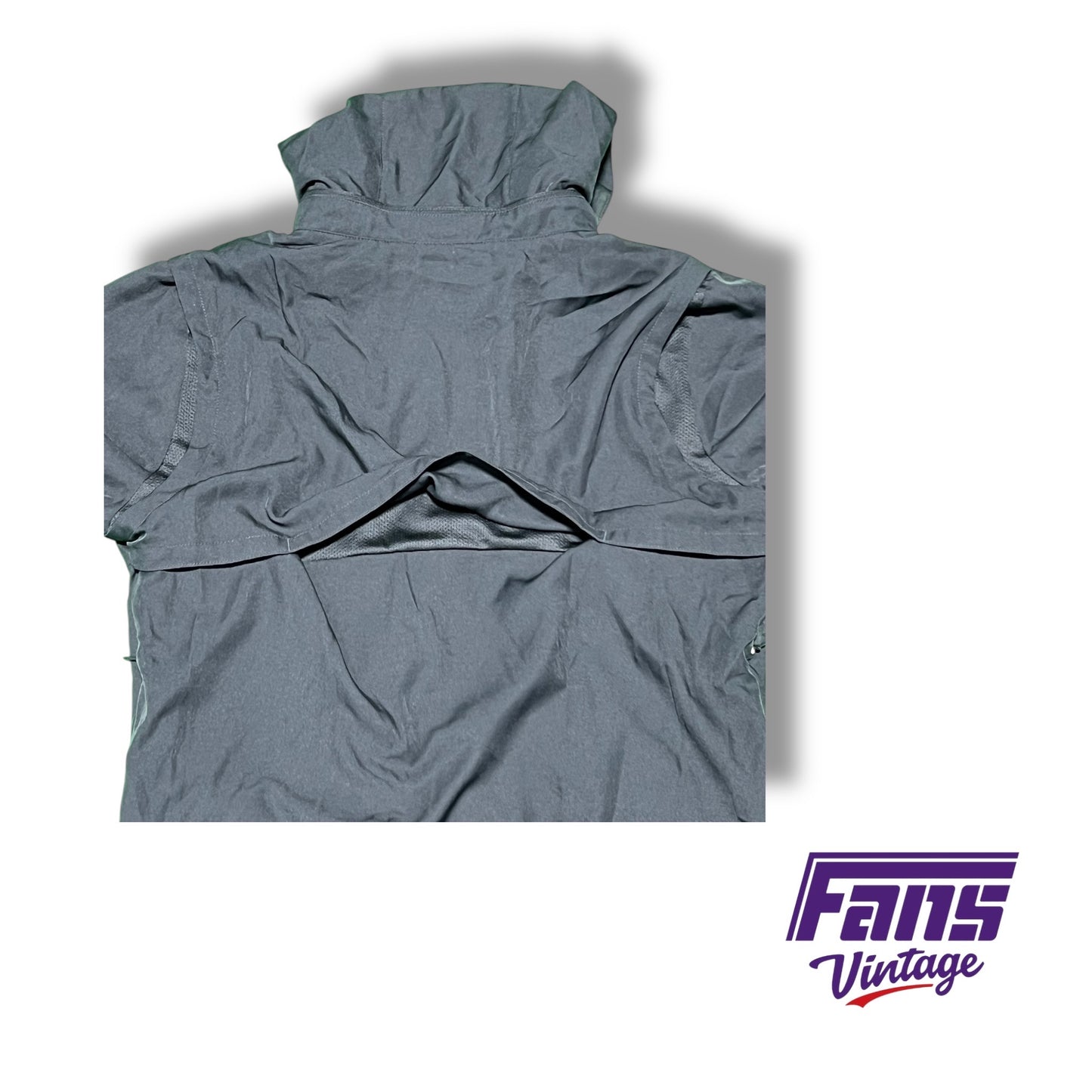 TCU Nike Team‑Issued Grey Nylon Travel Suit - Zip up jacket and pants
