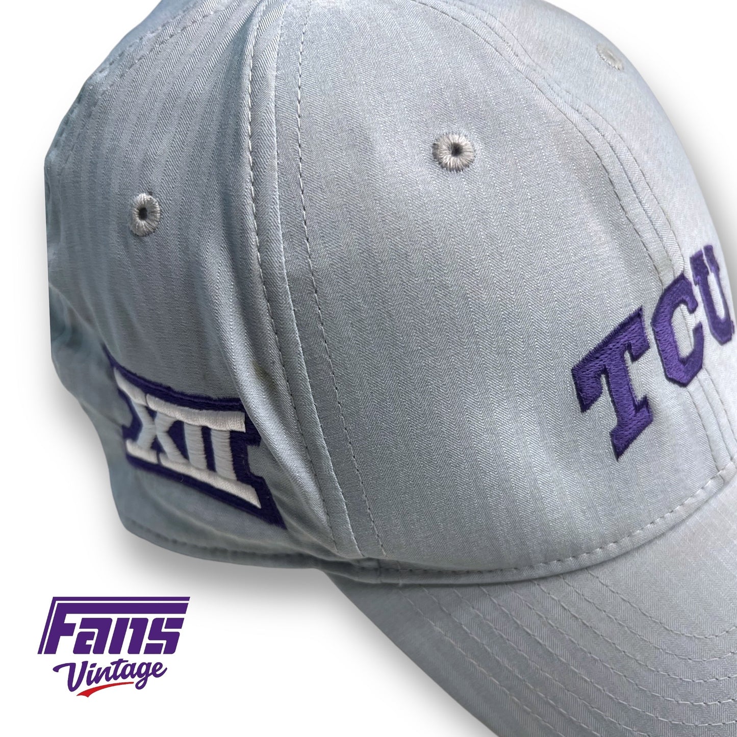 TCU Football Team Issued Gray Nike Hat - Awesome Big XII Embroidered logo!