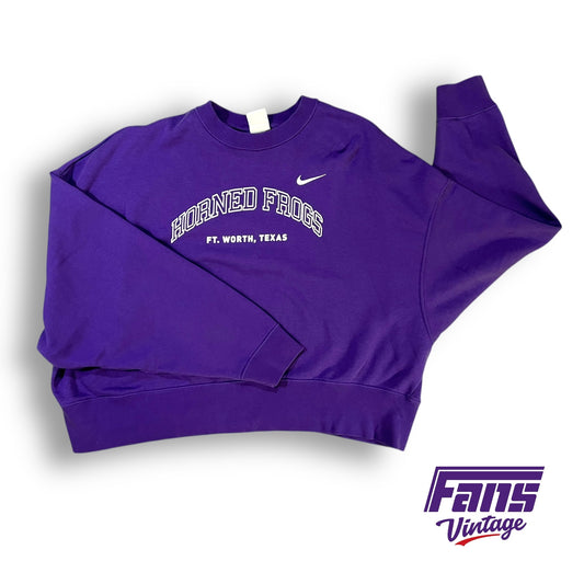 TCU Team Issued Nike Sportswear Cropped Crewneck Sweater - ULTRA SOFT!