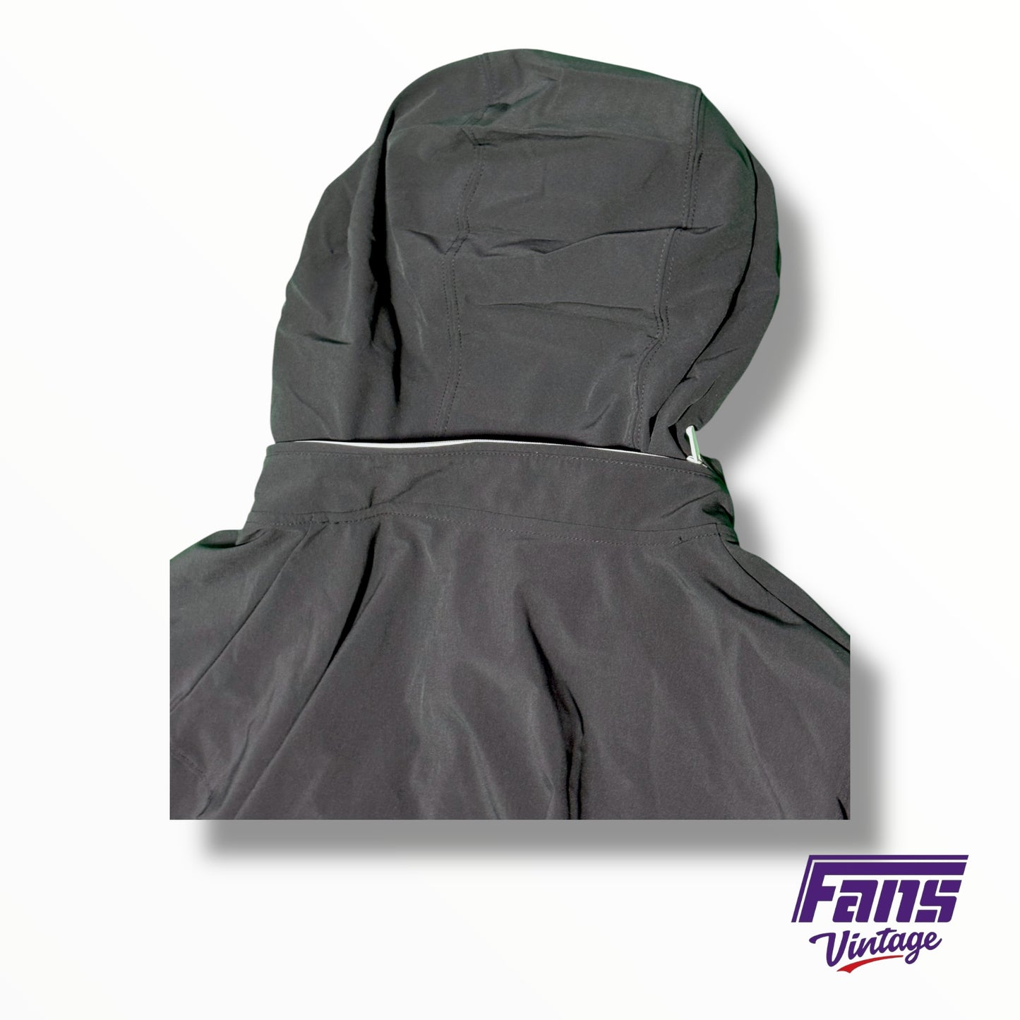 TCU Nike Team Issued Nike Football Blackout Sideline Pullover with Hide Away Hood - Quarter Zip
