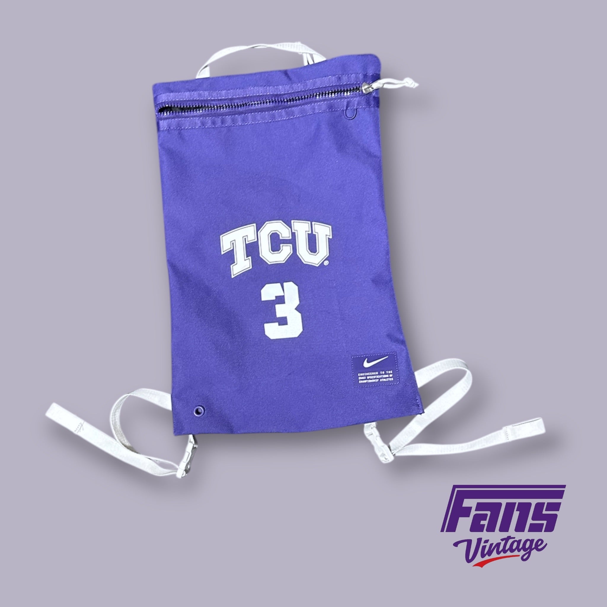 Player Issue TCU Soccer Nike Gymsack Utility Backpack - Super Unique S ...