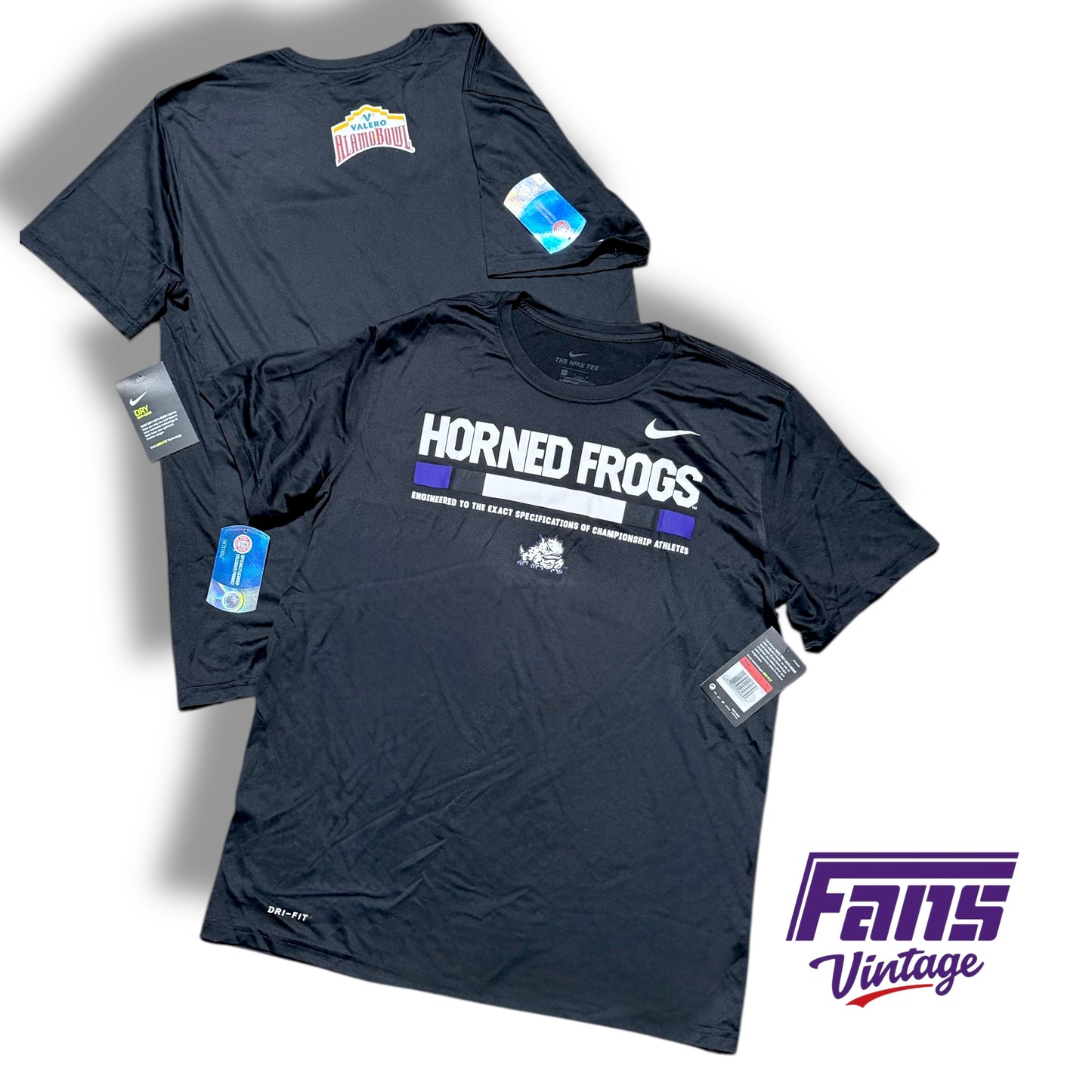 TCU Alamo Bowl Nike Team Issued Drifit Tee - New with Tags!