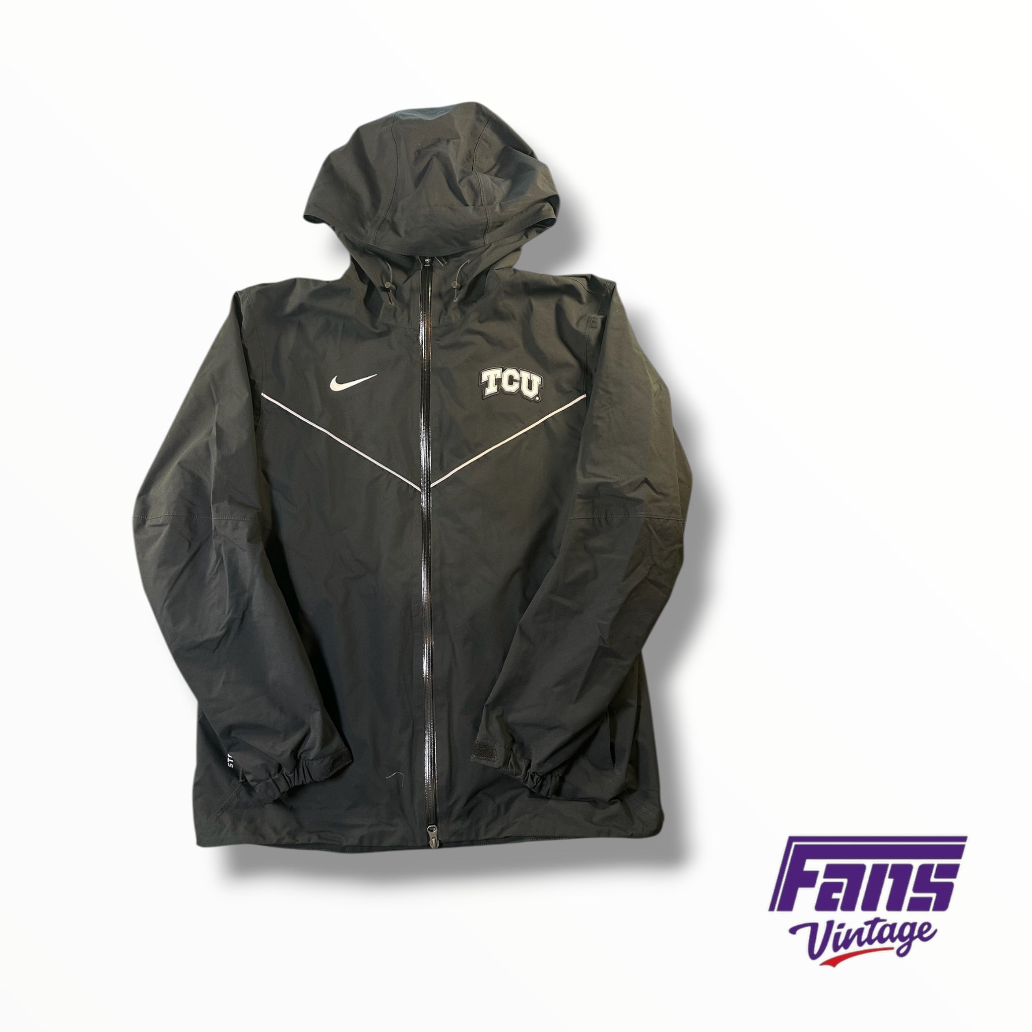 TCU Team Issued Premium Nike Matte Storm-Fit Full Zip Blackout Jacket ...