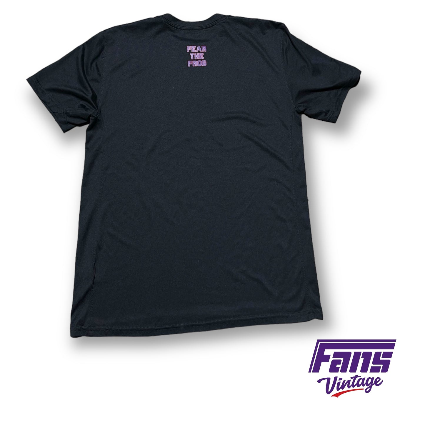 Limited Edition TCU Baseball Team Issued “Spit Blood” Colorway Nike Drifit Tee with “Fear the Frog” Logo