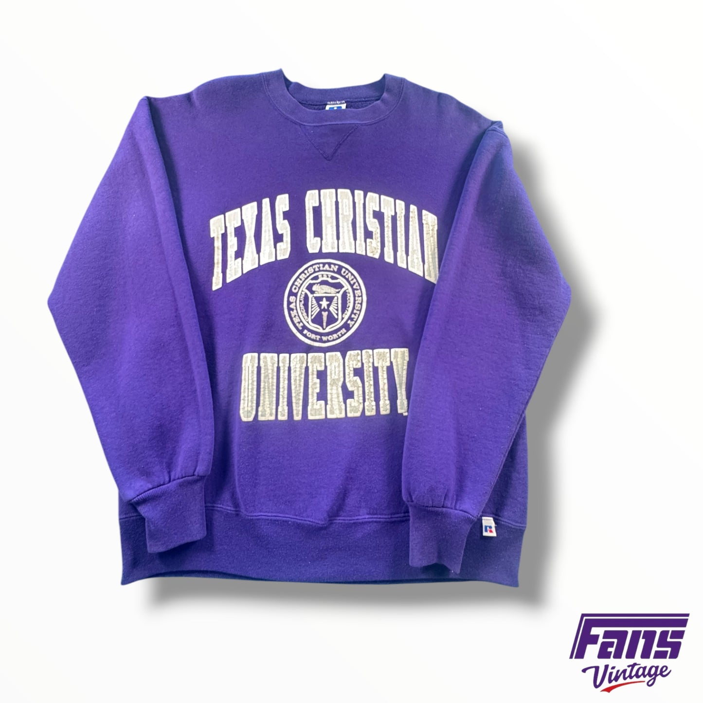 Vintage TCU 90’s School Seal Logo Crewneck