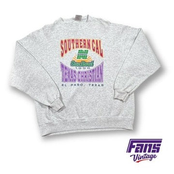 RARE Vintage 1998 TCU Sun Bowl Sweater! TCU vs USC vintage crewneck