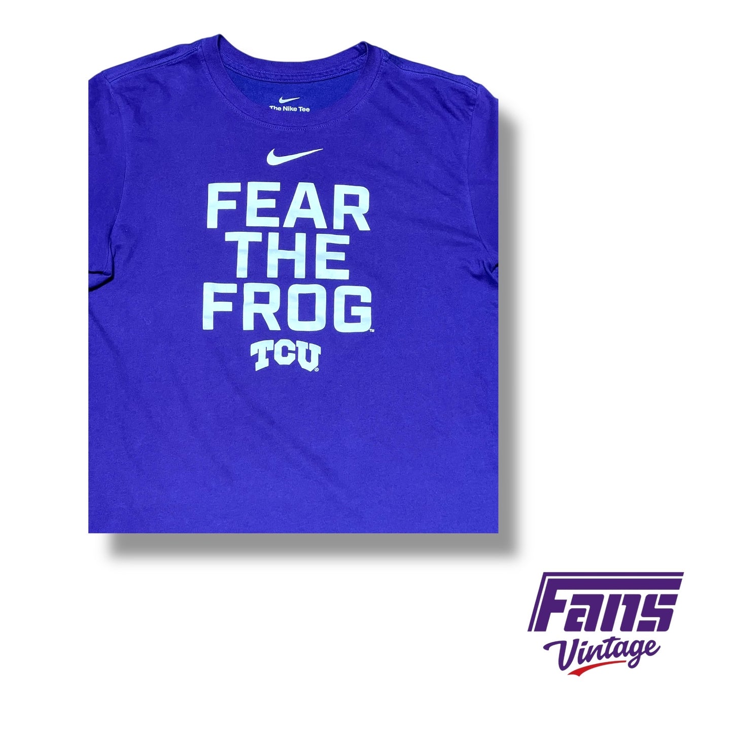 TCU Nike Team Issued “Fear The Frog” purple T-Shirt