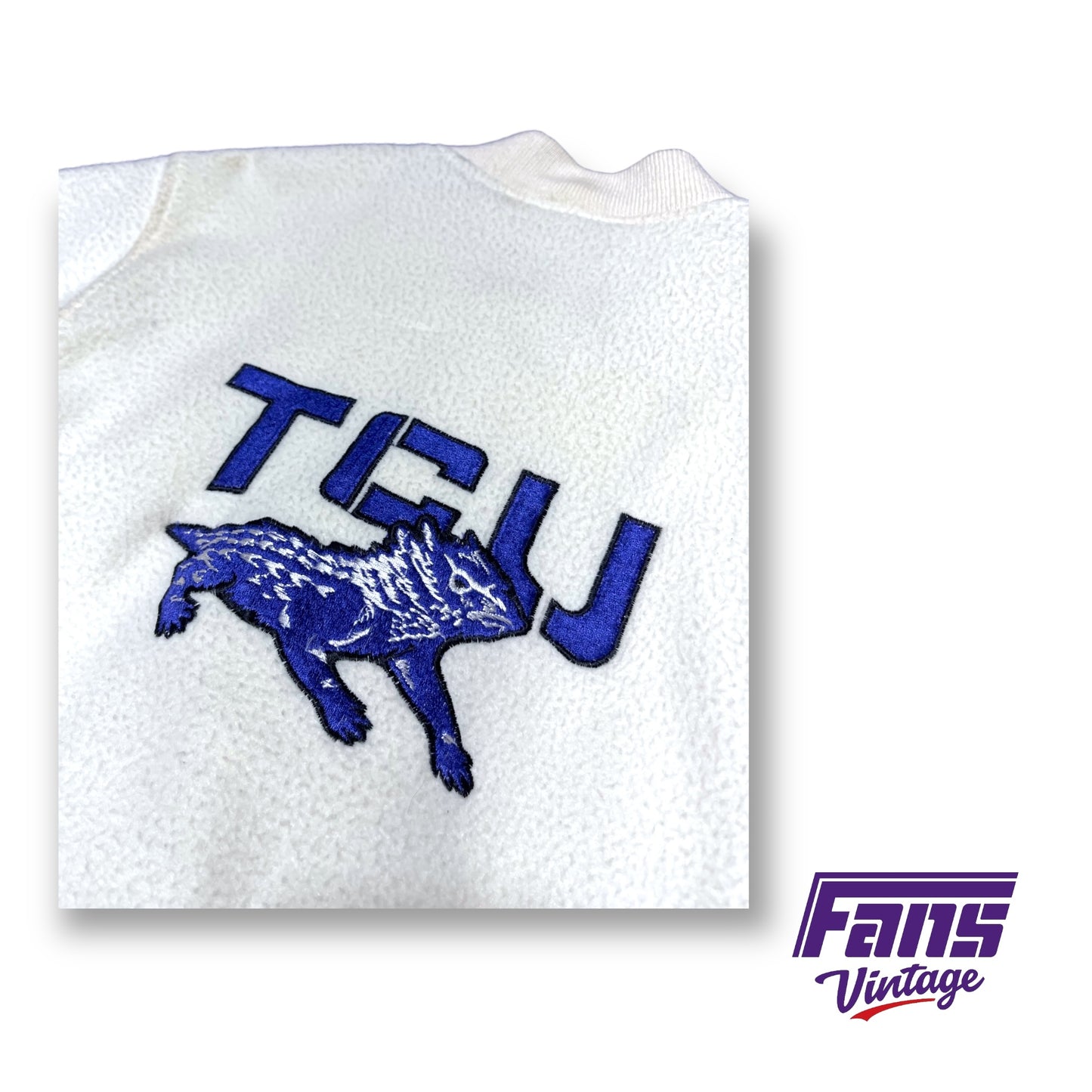 GRAIL - Incredible Vintage Flying T Embroidered TCU Bomber Jacket - Starter Brand!