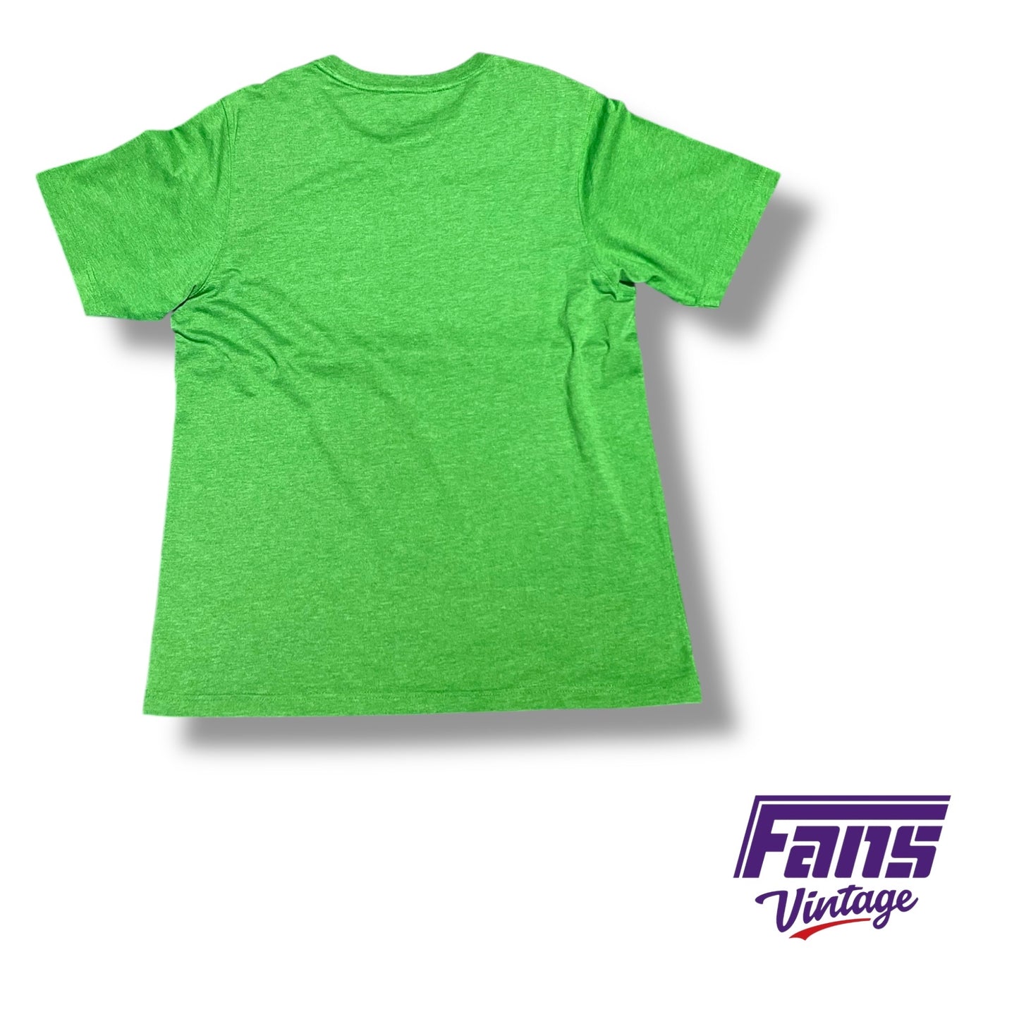 RARE! TCU kelly green tee with purple arched logo