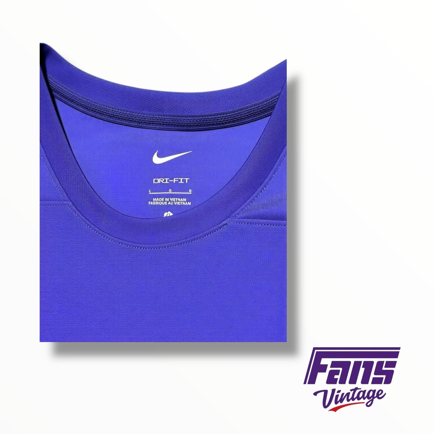 TCU Football Nike Team Issued Purple Long Sleeve UPF 40+ Woven Lightweight Training Long Sleeve Shirt ￼
