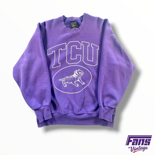 Vintage 80s TCU ‘Reverse Weave’ Crewneck